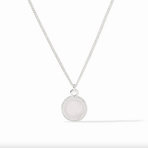 Julie Vos Fleur de Lis Solitaire Silver Necklace