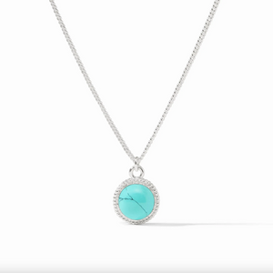Julie Vos Fleur de Lis Solitaire Silver Necklace