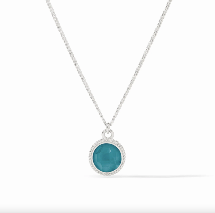 Julie Vos Fleur de Lis Solitaire Silver Necklace