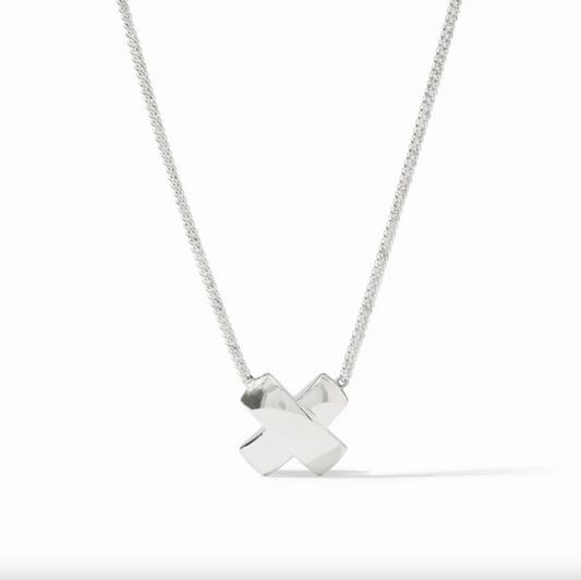 Julie Vos Catalina X Delicate Silver Necklace
