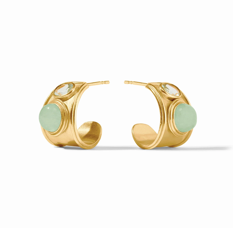 Julie Vos Portofino Stone Hoop Earrings