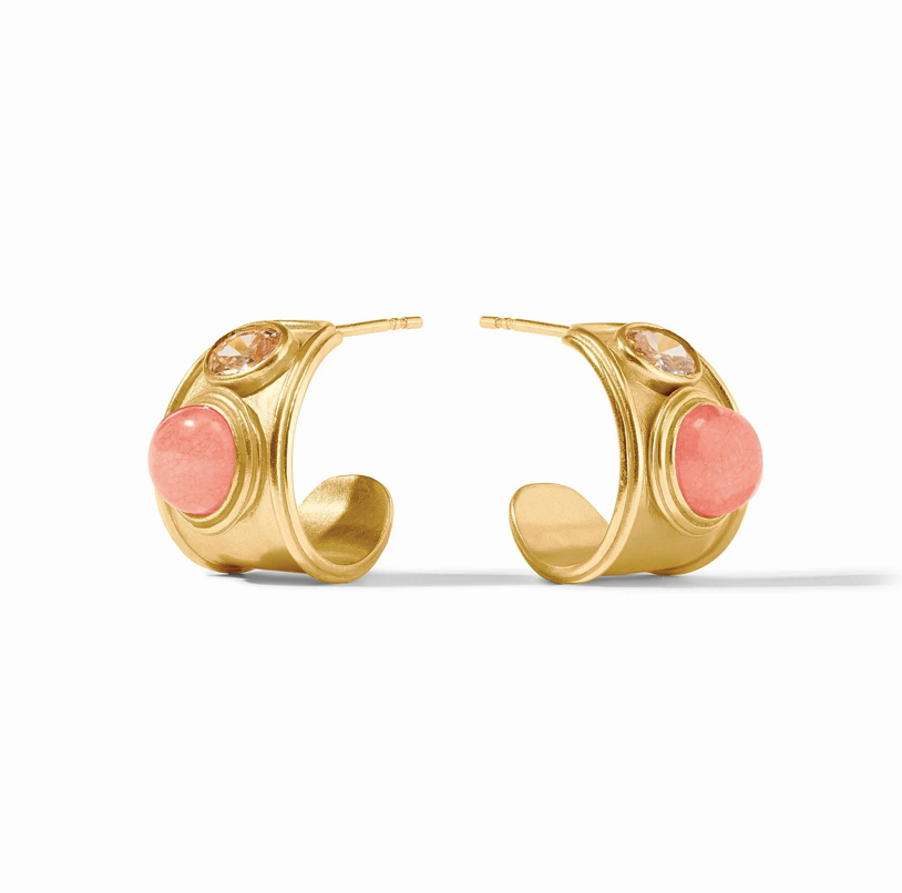 Julie Vos Portofino Stone Hoop Earrings