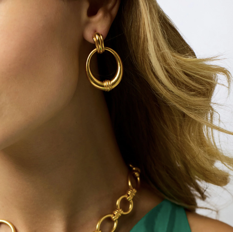 Julie Vos Portofino Doorknocker Earrings