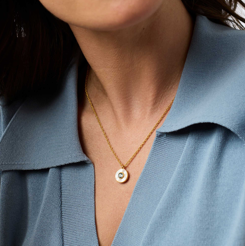 Julie Vos Colette Circle Delicate Necklace