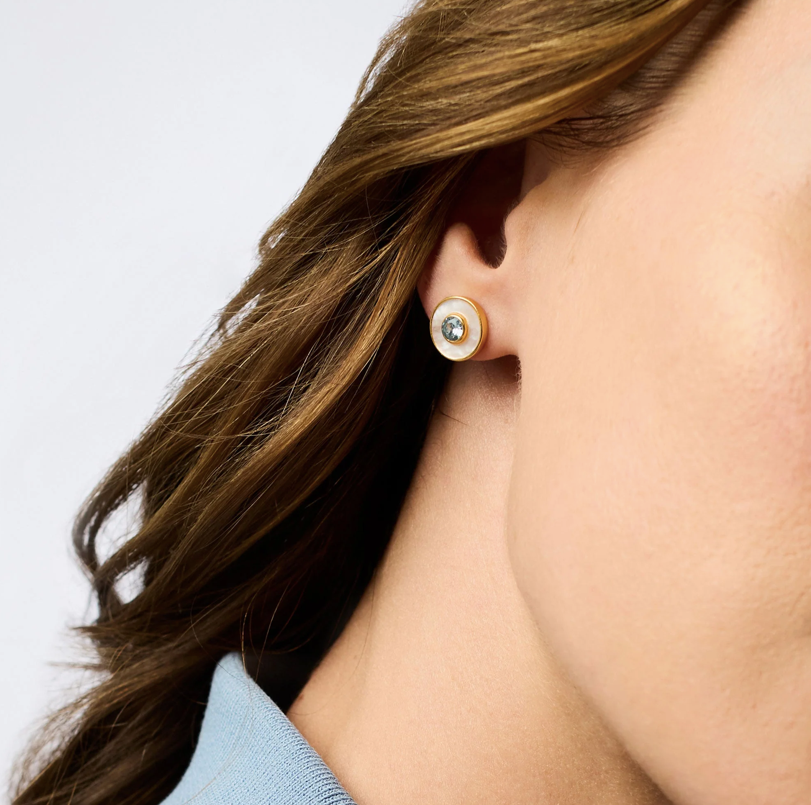 Julie Vos Colette Circle Stud Earrings