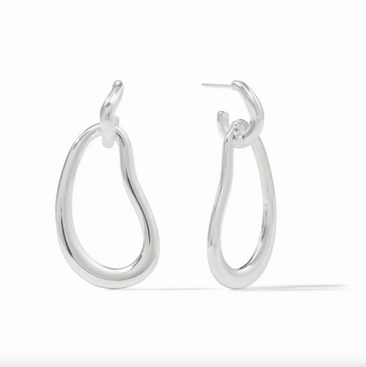 Julie Vos Wave Silver Doorknocker Earrings