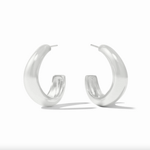 Julie Vos Wave Silver Hoop Earrings