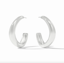 Julie Vos Wave Silver Hoop Earrings