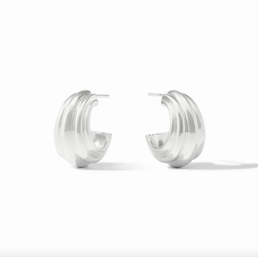 Julie Vos Portofino Silver Statement Hoop Earrings