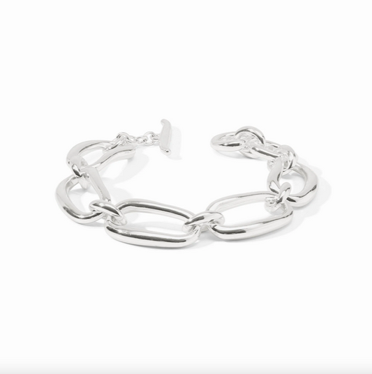 Julie Vos Wave Silver Link Bracelet