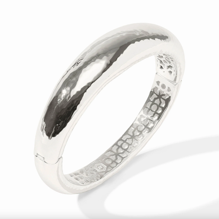 Julie Vos Catalina Silver Demi Hinge Bangle Bracelet