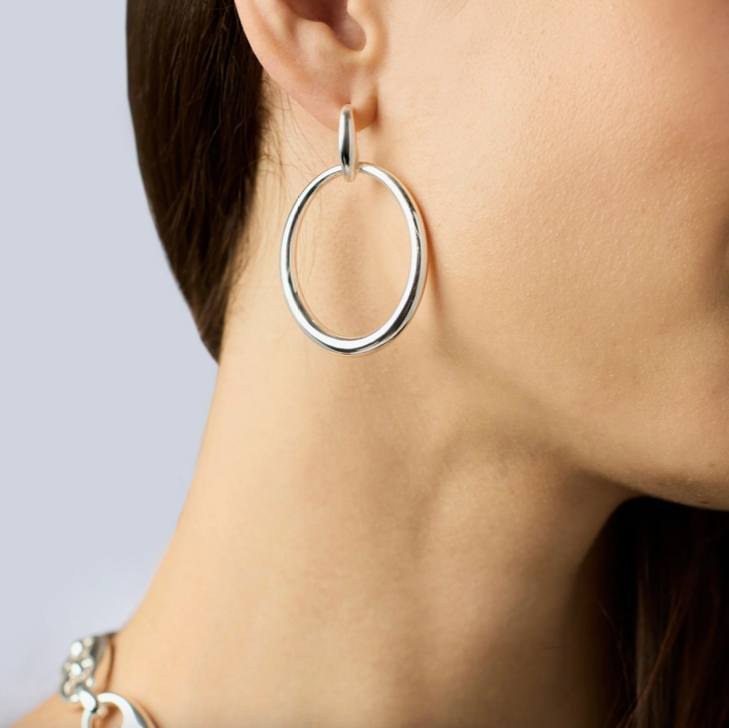 Julie Vos Laguna Silver Doorknocker Earrings