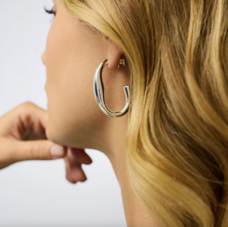 Julie Vos Laguna Silver Hoop Earrings