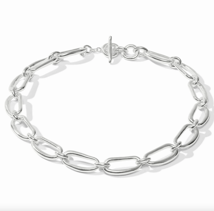 Julie Vos Wave Silver Link Necklace