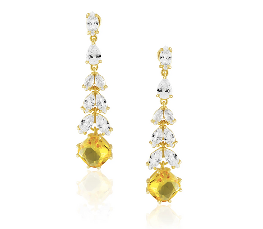 Sahira Soleil CZ Drop Earrings
