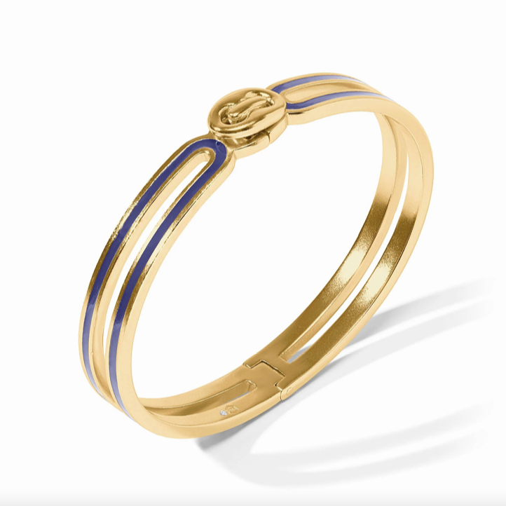 Julie Vos Laguna Enamel Hinge Bangle Bracelet