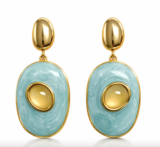 Sahira Glenda Light Blue Drop Earring