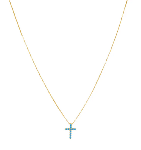 Sahira Raya CZ Cross Necklace