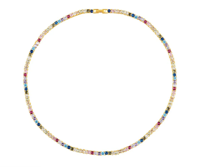 Sahira Rainbow Tennis Necklace