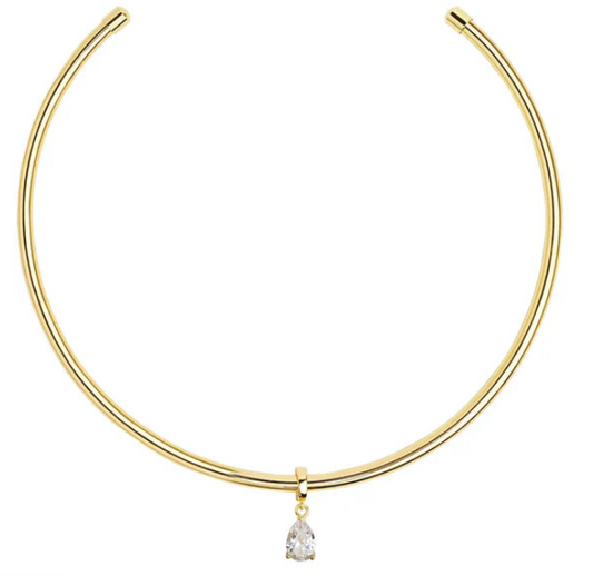 Sahira Pear Cut Cuff Necklace