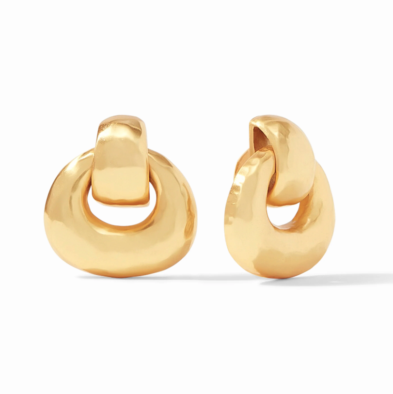 Julie Vos Avalon Doorknocker Clip Earrings