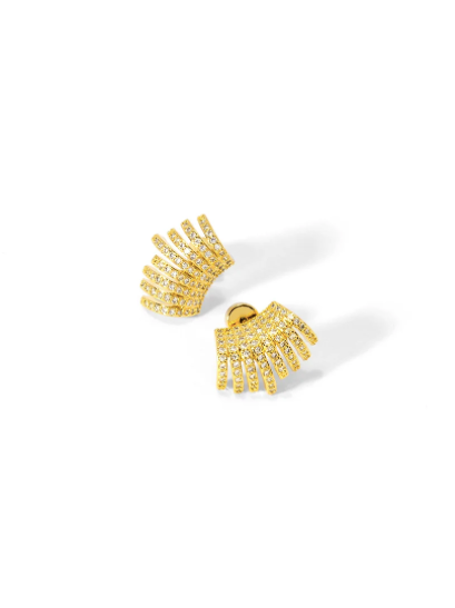 Aurora Fan Stud Earrings