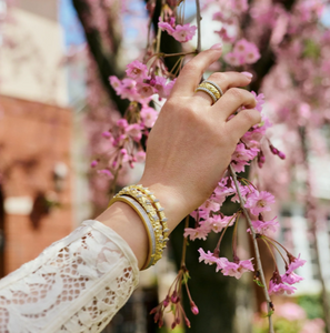 Freida Rothman Petals in Bloom Textured Hinge Bracelet