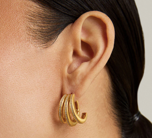 Dean Davidson Dauphine Pave Hoop Earrings