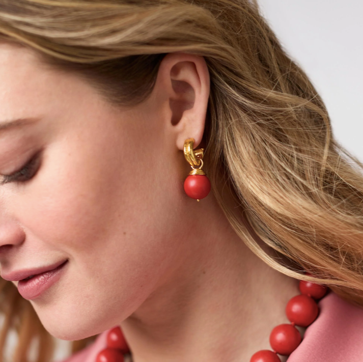 Julie Vos Bonbon Hoop & Charm Earring