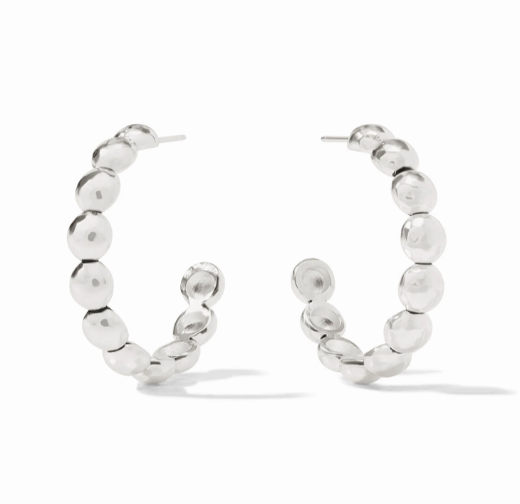 Julie Vos Solara Nova Silver Hoop Earring