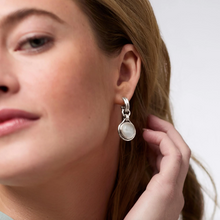 Julie Vos Solara Hoop and Charm Silver Earring