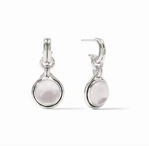 Julie Vos Solara Hoop and Charm Silver Earring