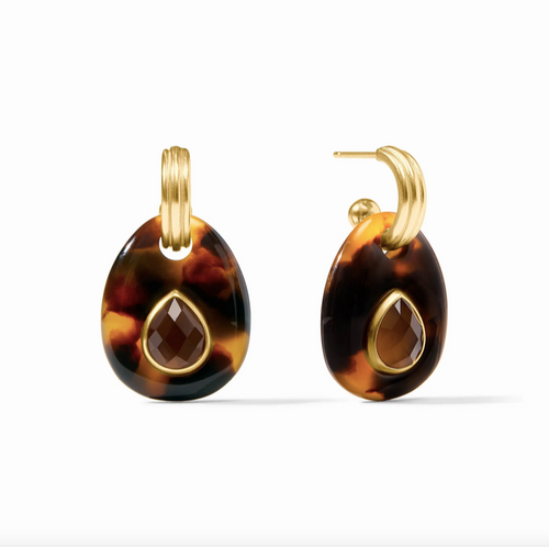 Julie Vos Carnaby Hoop Charm Earrings