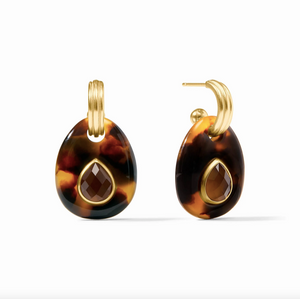 Julie Vos Carnaby Hoop Charm Earrings