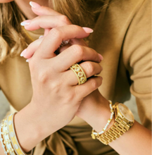 Freida Rothman Kaleidescope Cut Out Cigar Band Ring