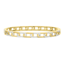 Freida Rothman Signature Grit Chain Link Pave Thin Hinge Bangle