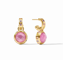 Julie Vos Rainbow Hoop Charm Earrings