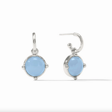 Julie Vos Honeybee Hoop & Charm Silver Earrings