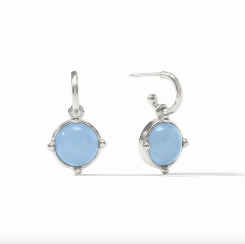 Julie Vos Honeybee Hoop & Charm Silver Earrings