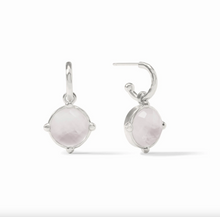 Julie Vos Honeybee Hoop & Charm Silver Earrings
