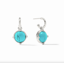 Julie Vos Honeybee Hoop & Charm Silver Earrings