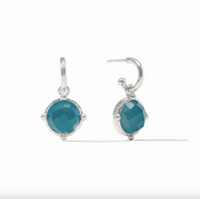 Julie Vos Honeybee Hoop & Charm Silver Earrings