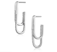 Sahira Jasmine Pave Double Hoop Earrings