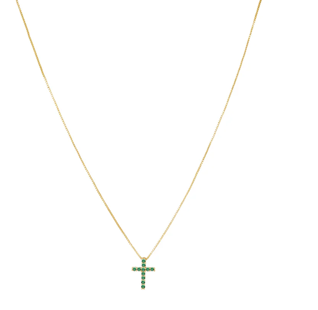 Sahira Raya CZ Cross Necklace