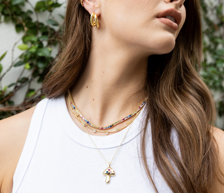 Sahira Rainbow Tennis Necklace