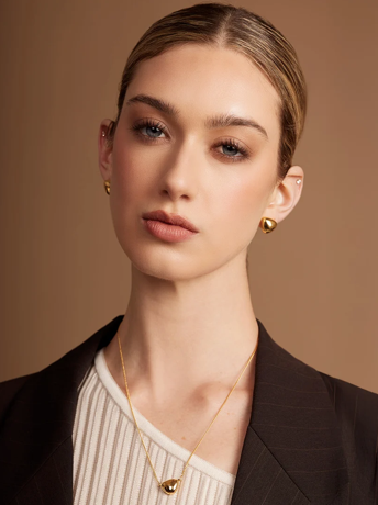 Triangle Dome Stud Earrings