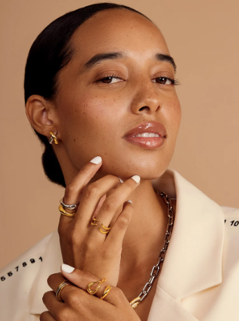 Mila Cross Over Two Tone Earrings