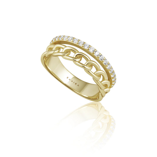 Sahira Jolene Cz Chain Ring
