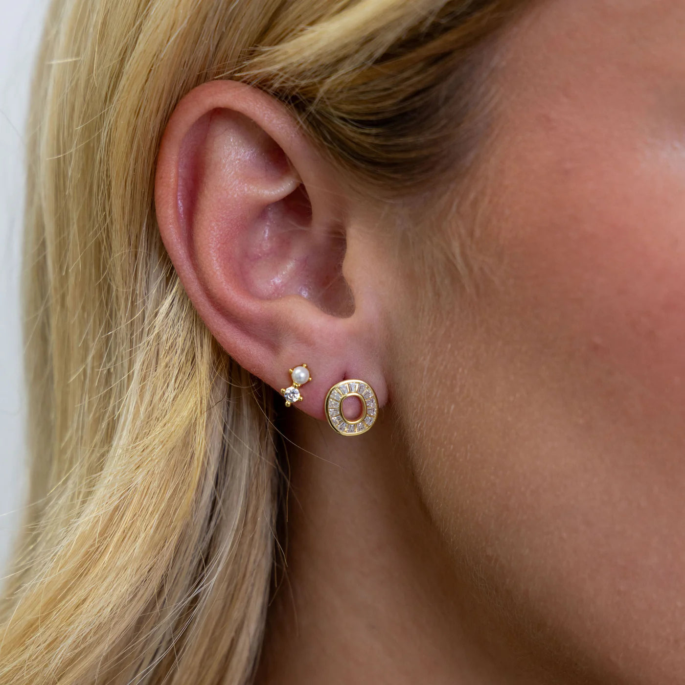 Sahira Cz Eternity Stud Earrings