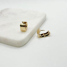 Gold Square Huggie Earrings